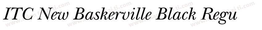ITC New Baskerville Black Regular字体转换